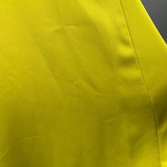 MSGM Size S Yellow Polyester Layered A-Line V-Neck Dress - Picture 7 of 10